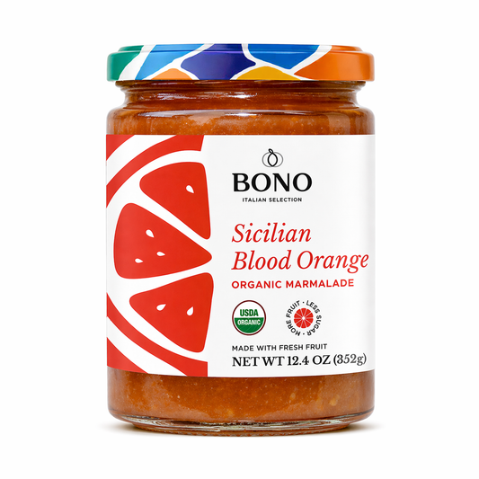 BONO Sicilian Blood Orange Organic Marmalade 352ml- Case (6)