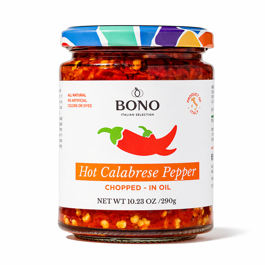 BONO Hot Pepper Chopped in Oil 290g - Case (6)