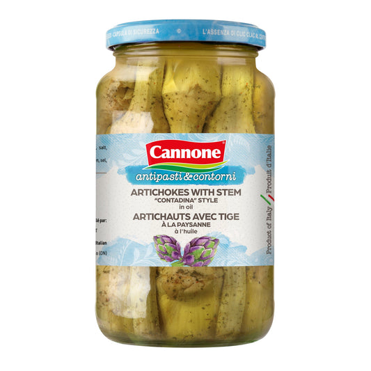 Cannone Premium Artichokes with Stem Country Style - Case (12)
