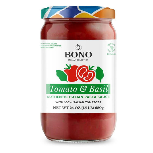 BONO Tomato Sauce w/Basil 680ml - Case (6)